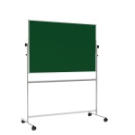 Fahrbare Drehtafel, Stahlemaille grün, höhenverstellbar, 100x150x67 cm HxBxT 